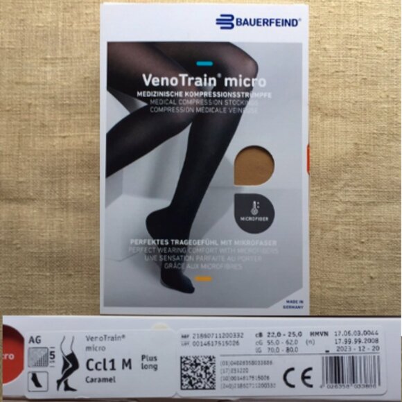 Bauerfeind VenoTrain Micro Compression Stockings (Caramel) - Picture 1 of 16